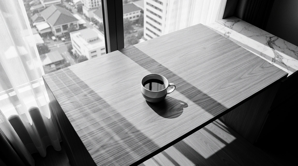 Minimalist coffee setup